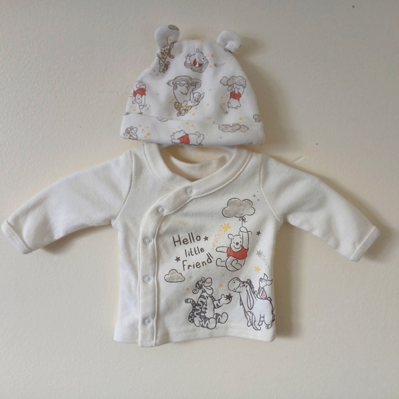 Disney Baby 2 Piece Set Winnie the Pooh Beanie & Noe Wrap Long Sleeve - Picture 11 of 11